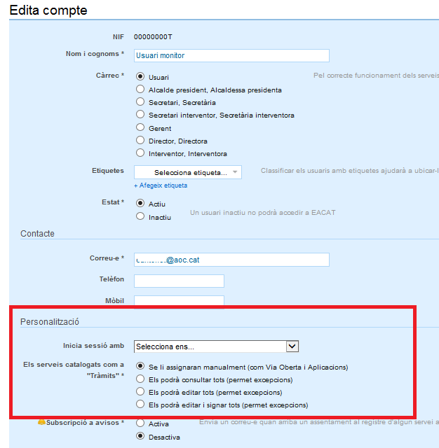 OpcionespersonalizacionEACAT