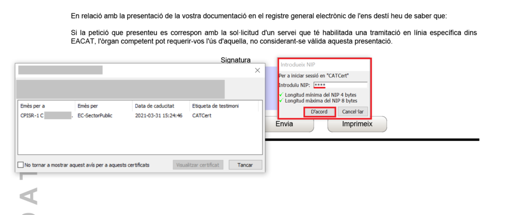 Posar el PIN