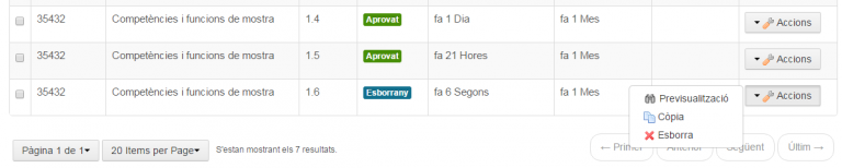Options that allow you to perform