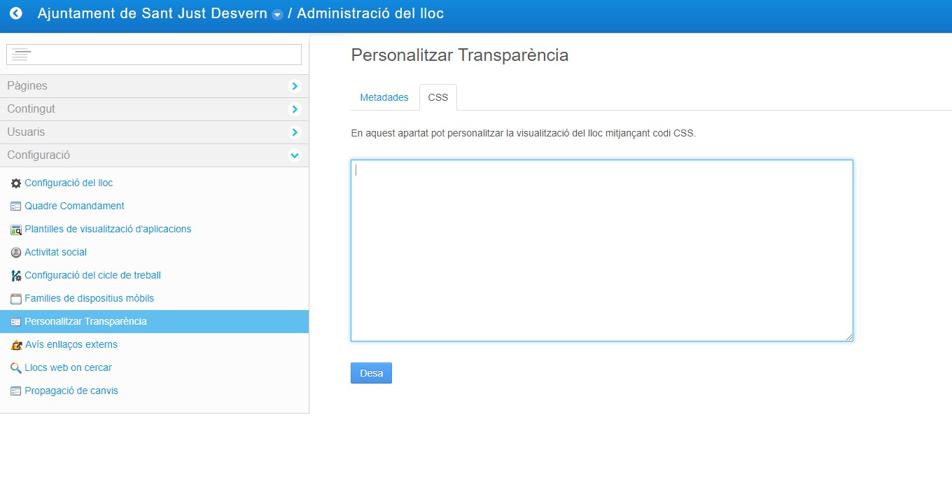 Afegir el contingut desitjat