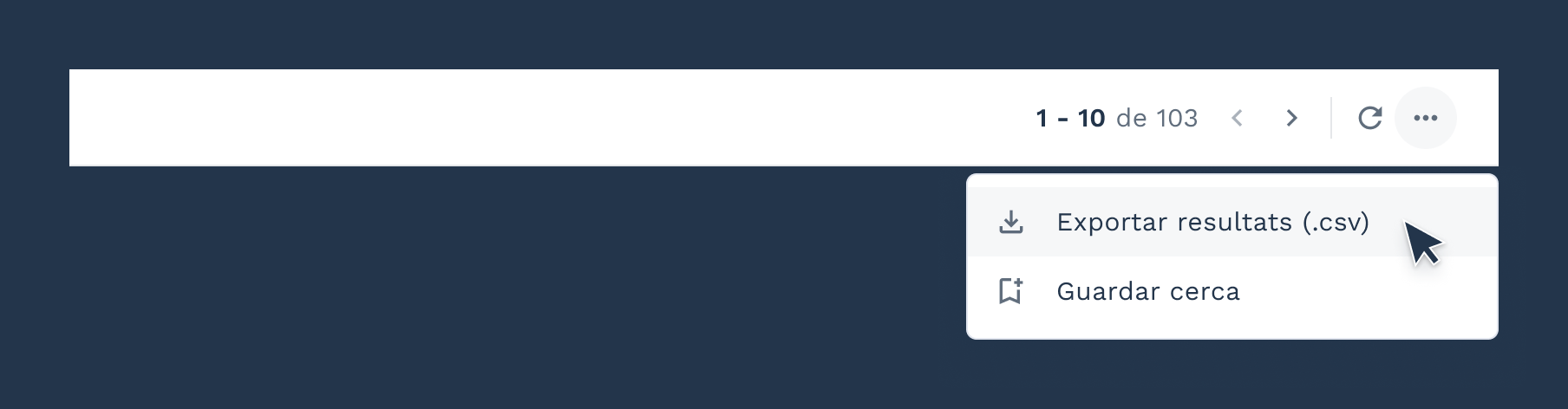 How can you export search results.png