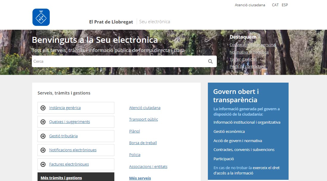 Exemple del portal amb la imatge ja canviada